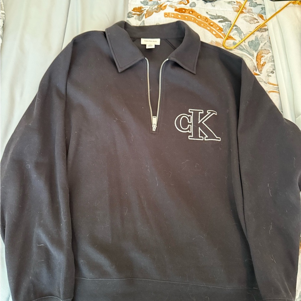 New Without Tags Calvin Klein Gray Men's quarter zip